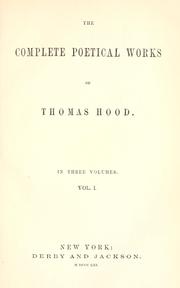 Cover of: The works of Thomas Hood.