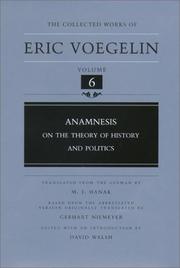 Cover of: Anamnesis by Eric Voegelin