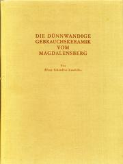 Cover of: Die dünnwandige Gebrauchskeramik vom magdalensberg by Eleny Schindler-Kaudelka