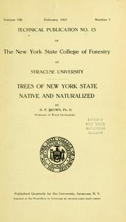 Cover of: Trees of New York State: native and naturalized