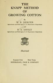 Cover of: The Knapp method of growing cotton by W. B. Mercier