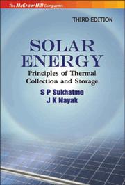 Cover of: Solar energy by S. P. Sukhatme