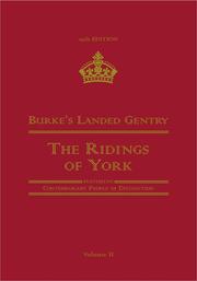 Cover of: Burke's Landed Gentry: The Ridings of York
