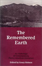 Cover of: The Remembered Earth | Geary Hobson