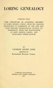 Cover of: Loring genealogy