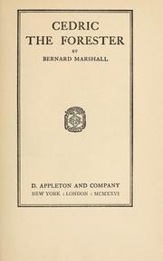 Cover of: Cedric, the forester by Bernard Gay Marshall