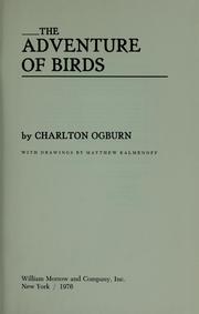 Cover of: The adventure of birds