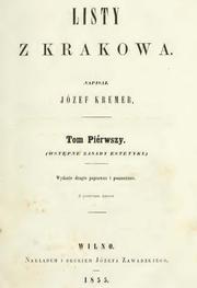 Cover of: Listy z Krakowa