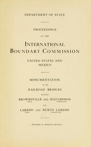Cover of: Proceedings. by International Boundary & Water Commission, United States & Mexico.