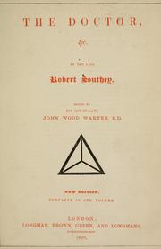 The doctor, &c by Robert Southey