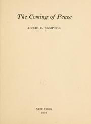 Cover of: The coming of peace
