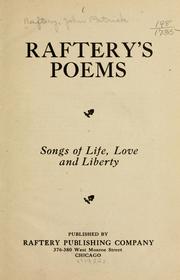 Cover of: Raftery's poems by John Patrick Raftery