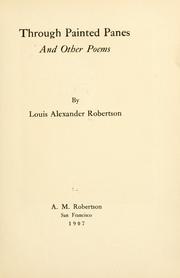 Cover of: Through painted panes by Robertson, Louis Alexander