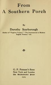 Cover of: From a southern porch by Dorothy Scarborough