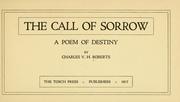 Cover of: The call of sorrow: a poem of destiny