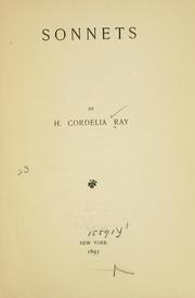 Cover of: Sonnets by H. Cordelia Ray