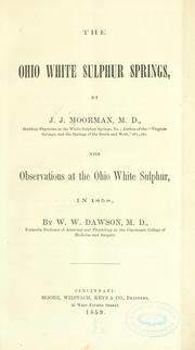Cover of: The Ohio White Sulphur springs