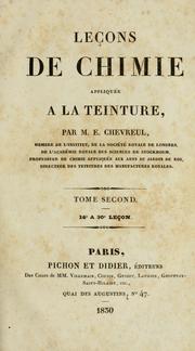 Cover of: Leçons de chimie appliquée à la teinture