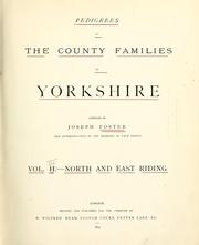 Pedigrees of the county families of Yorkshire by Joseph Foster