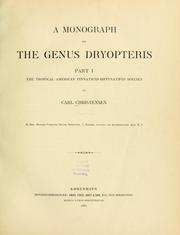 Cover of: A monograph of the genus Dryopteris