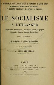 Cover of: Le socialisme à l'étranger by [Par] J. Bardoux ... [et al.]. Avec une préface de M. Anatole Leroy-Beaulieu et une conclusion de M. Jean Bourdeau.