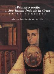 Cover of: El primero sueño de Sor Juana Inés de la Cruz: bases tomistas