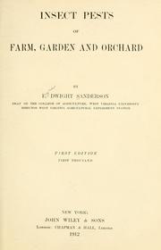 Cover of: Insect pests of the farm, garden and orchard