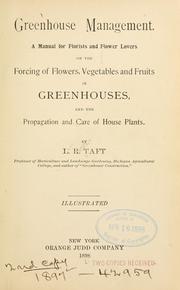 Cover of: Greenhouse construction by Levi Rawson Taft