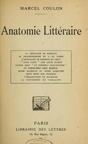 Cover of: Anatomie littéraire.