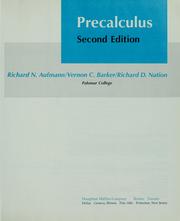 Cover of: Precalculus | Richard N. Aufmann