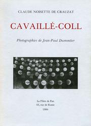 Cover of: Cavaillé-Coll by Claude Noisette de Crauzat
