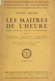 Cover of: Les maîtres de l'heure by Giraud, Victor