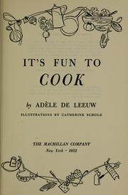 Cover of: It's fun to cook.