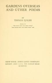 Cover of: Gardens overseas by Walsh, Thomas