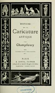 Cover of: Histoire de la caricature antique