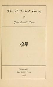 Cover of: The collected poems of John Russell Hayes.
