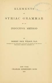 Cover of: Elements of Syriac grammar by an inductive method