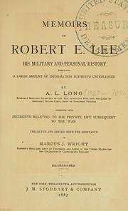 Cover of: Memoirs of Robert E. Lee by A. L. Long, A. L. Long