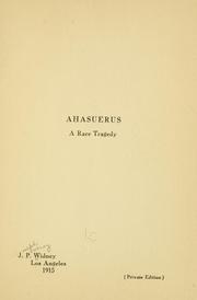 Cover of: Ahasuerus: a race tragedy