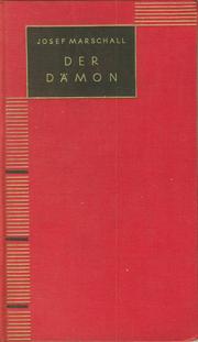 Cover of: Der Dämon by Marschall, Josef., Marschall, Josef.