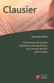 Cover of: Clausier by William Dross