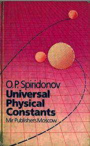 Cover of: Universal physical constants