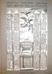 Cover of: Der Obelisk des Antinoos: eine kommentierte Edition