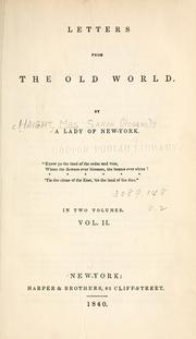Cover of: Letters from the old world