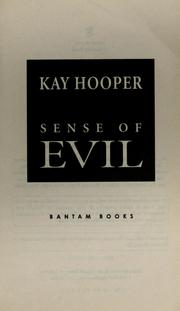 Cover of: Sense of evil by Kay Hooper