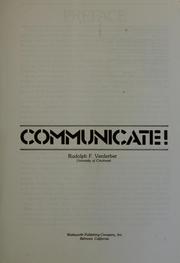 Cover of: Communicate! by Rudolph F. Verderber