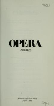 Cover of: Opera