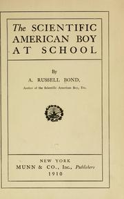 Cover of: The scientific American boy at school