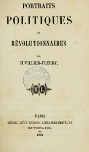 Cover of: Portraits politiques et révolutionnaires