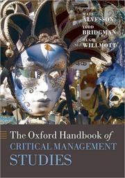 Cover of: The Oxford handbook of critical management studies
